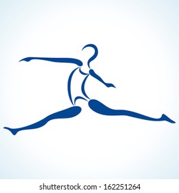 Illustration of stylized yoga pose 