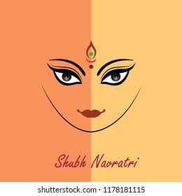 Illustration Of Subha Navratri Celebration Poster Or Banner Background