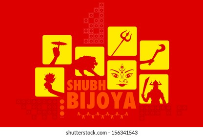 illustration of Subho Bijoya (Happy Dussehra) Holiday background