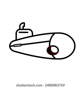 Darstellung des U-Bootes	- Vektorgrafik-Symbol