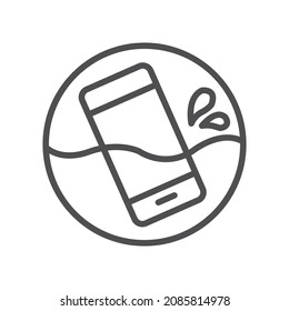 Illustration of a submerged smartphone