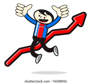 illustration of success businessman