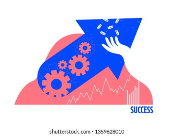 illustration of success concept - success illustration	

