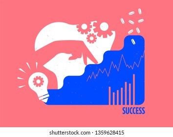 illustration of success concept - success illustration	

