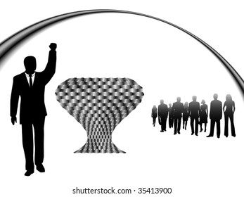 Illustration of success, winner