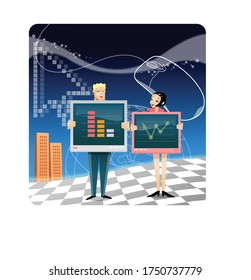 Illustration of a Successful Businessman