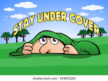 illustration of a successful running old man over the hill on nature background