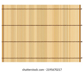 Ilustración de sudare (persianas de bambú). Ilustración vectorial sobre fondo blanco.
