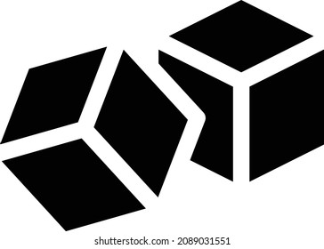 Ilustración del vector de icono de la caja de azúcar. Adecuado para comidas y bebidas.