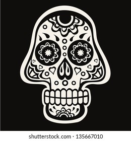 Illustration of Sugar skull for mexican day of the dead