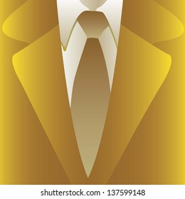 Illustration of a suit and tie on colorful retro, men suit, vector illustration