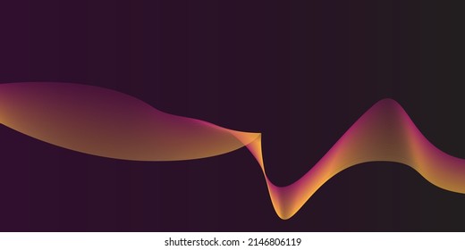 Illustration suitable for backdrop, Multi colored, line, wave effect, in dark background
