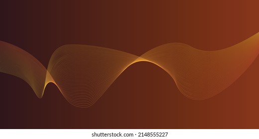 Illustration suitable for backdrop, Multi colored, line, wave effect, in dark background