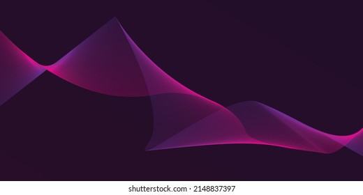 Illustration suitable for backdrop, Multi colored, line, wave effect, in dark background