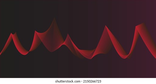 Illustration suitable for backdrop, Multi colored, line, wave effect in dark background, Abstract wallpaper, Image for website