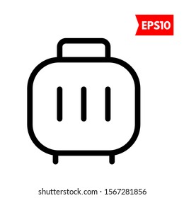 illustration of suitcase flat icon