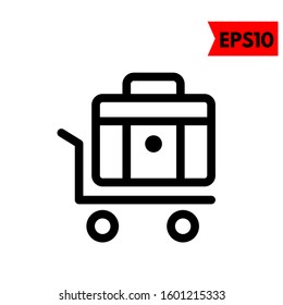 illustration of suitcase flat icon