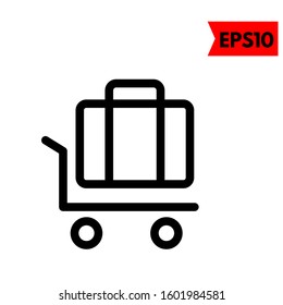 illustration of suitcase flat icon