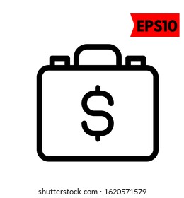 illustration of suitcase flat icon