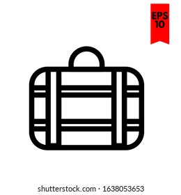 illustration of suitcase flat icon