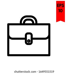 illustration of suitcase flat icon