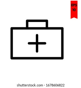 ilustración de icono plano de maleta