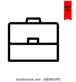 illustration of suitcase flat icon