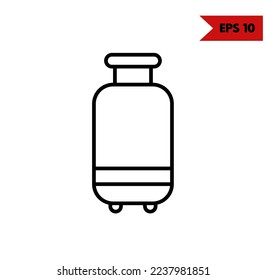 Illustration of suitcase line icon