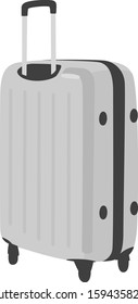 Illustration of a suitcase. Suitcases are used for traveling.
