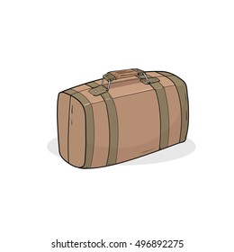 Illustration suitcase: vector image isolated