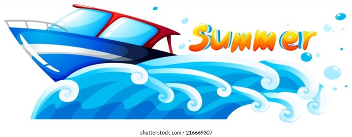 Illustration of a summer artwork on a white background