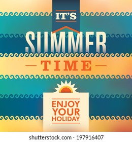 Illustration of summer background. Vector illustration.