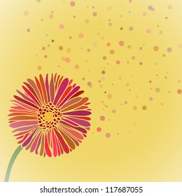 Illustration of summer daisy flower