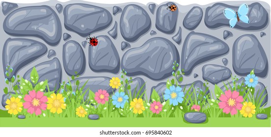 Illustration of a summer fence