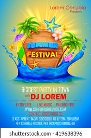 illustration of Summer Festival poster design