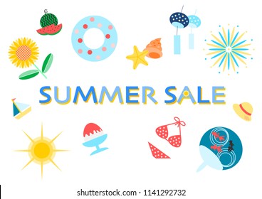 Illustration of summer sale