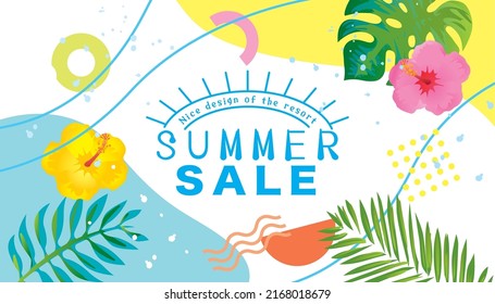 Illustration of summer sea resort