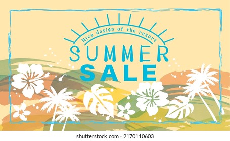 Illustration of summer sea resort