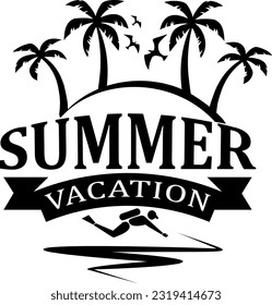 illustration of summer season with words. summer season illustration design with words