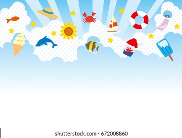 Illustration of summer sky