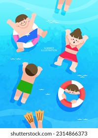 Illustration of summer sports attractions 
