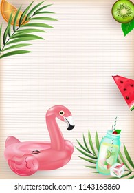 illustration of Summer time poster. Summer holidays illustration. Colorful vector illustration for banners, Wallpaper,flyers, invitation, posters, brochure, voucher discount