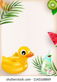 illustration of Summer time poster. Summer holidays illustration. Colorful vector illustration for banners, Wallpaper,flyers, invitation, posters, brochure, voucher discount