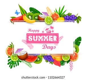 illustration of Summer time poster wallpaper for fun party invitation banner template