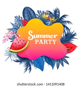 illustration of Summer time poster wallpaper for fun party invitation banner template