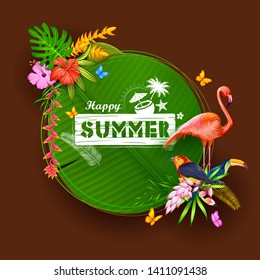 illustration of Summer time poster wallpaper for fun party invitation banner template