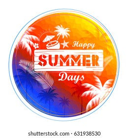 ilustración de fondo de pantalla de afiche de verano para la plantilla de banner de invitación de fiesta divertida