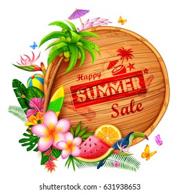 illustration of Summer time poster wallpaper for fun party invitation banner template