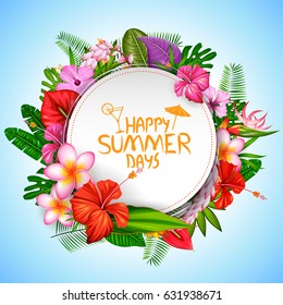 illustration of Summer time poster wallpaper for fun party invitation banner template