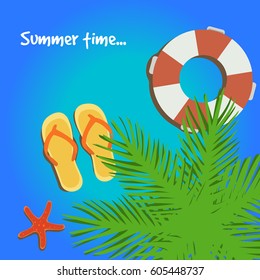 Illustration Summer Vacation Stock Vector (Royalty Free) 605448737 ...